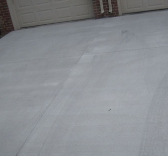 Newly installed driveway