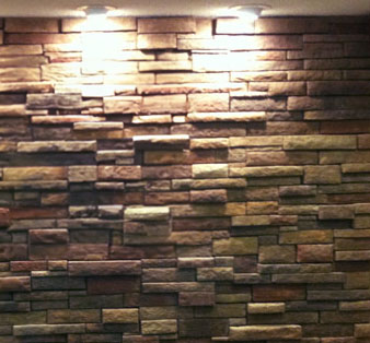 New stone backsplash 